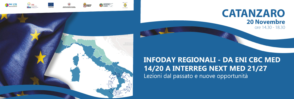 Info Day Regionali: Da ENI CBC MED 14/20 a INTERREG NEXT MED 21/27