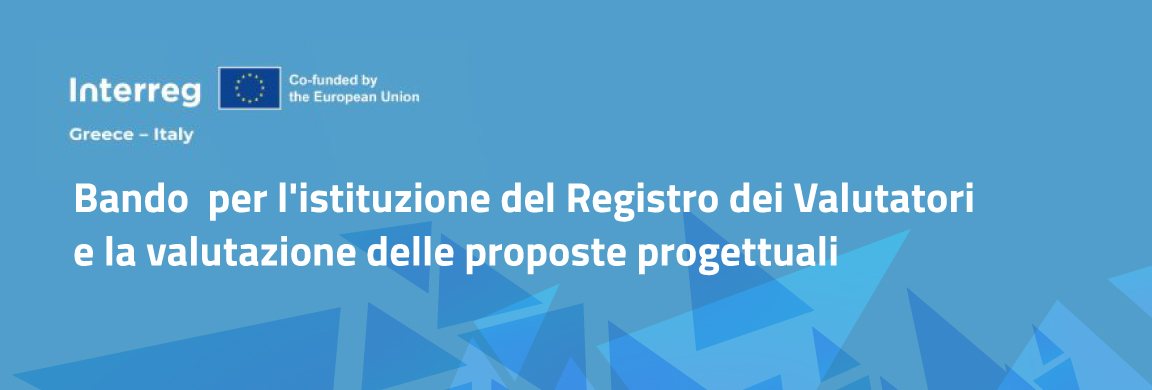 Bando per l'istituzione del Registro dei Valutatori e la valutazione delle proposte progettuali.