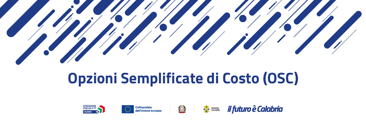 PR Calabria 2021-2027: le Opzioni Semplificate di Costo (OSC) individuate per agevolare la gestione dei fondi