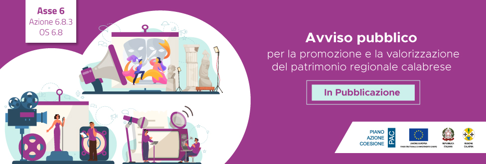 Pubblicato l’Avviso “Sostegno e promozione turistica e culturale”: 8 milioni per eventi e progetti culturali Pubblicato l’Avviso “Sostegno e promozione turistica e culturale”: 8 milioni per eventi e progetti culturali