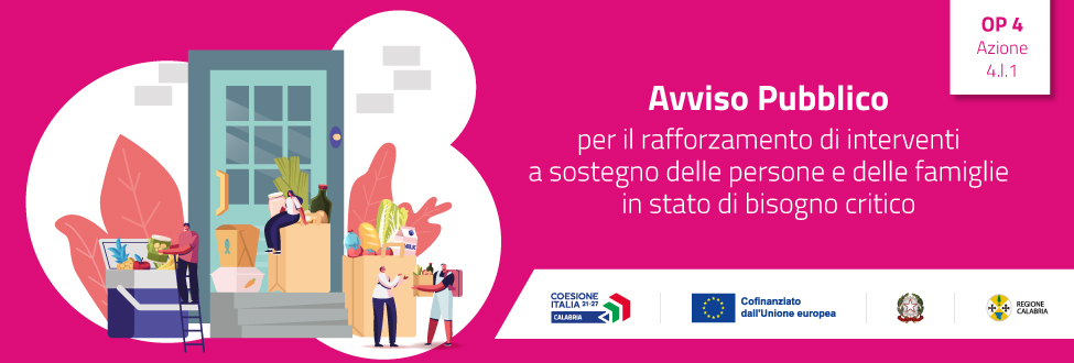Avviso Pubblico per il rafforzamento di interventi a sostegno delle persone e delle famiglie in stato di bisogno critico