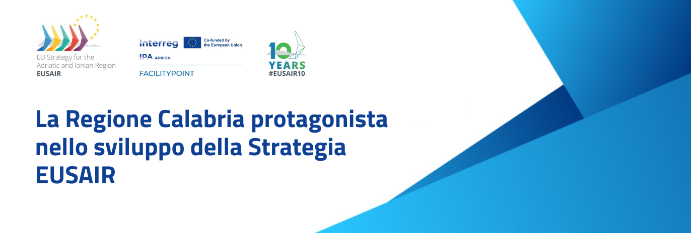 La Regione Calabria protagonista nello sviluppo della Strategia EUSAIR