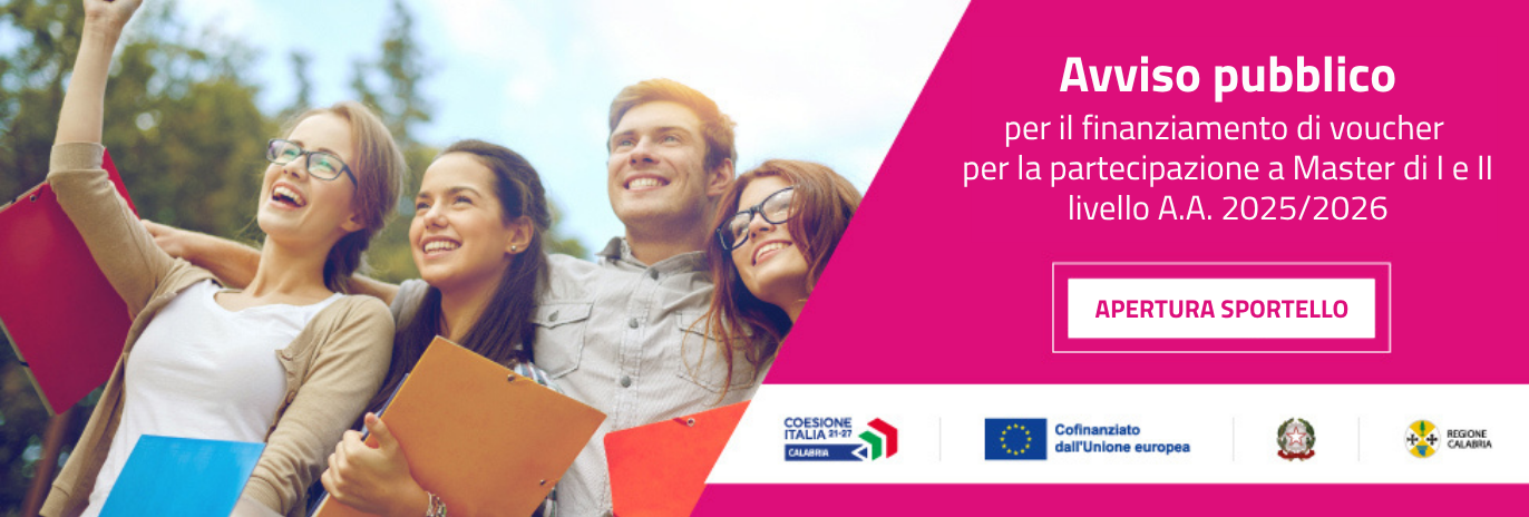 Aperto lo sportello per i voucher destinati ai Master di I e II livello – A.A. 2025/2026 Aperto lo sportello per i voucher destinati ai Master di I e II livello – A.A. 2025/2026
